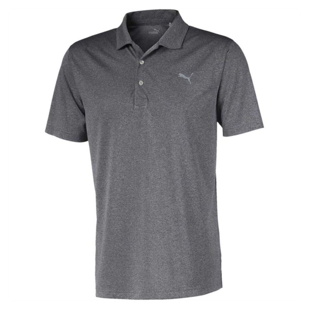 Puma Mens Heathered Performance Polo Shirt / Black